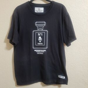 Neighborhood Tokyo Japan Tee T-Shirt Womens Large Black Graphic Skull Technical